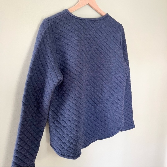 Orvis‎ Women’s Quilted Crewneck Long Sleeve Sweater in Blue Size Medium - Picture 5 of 9